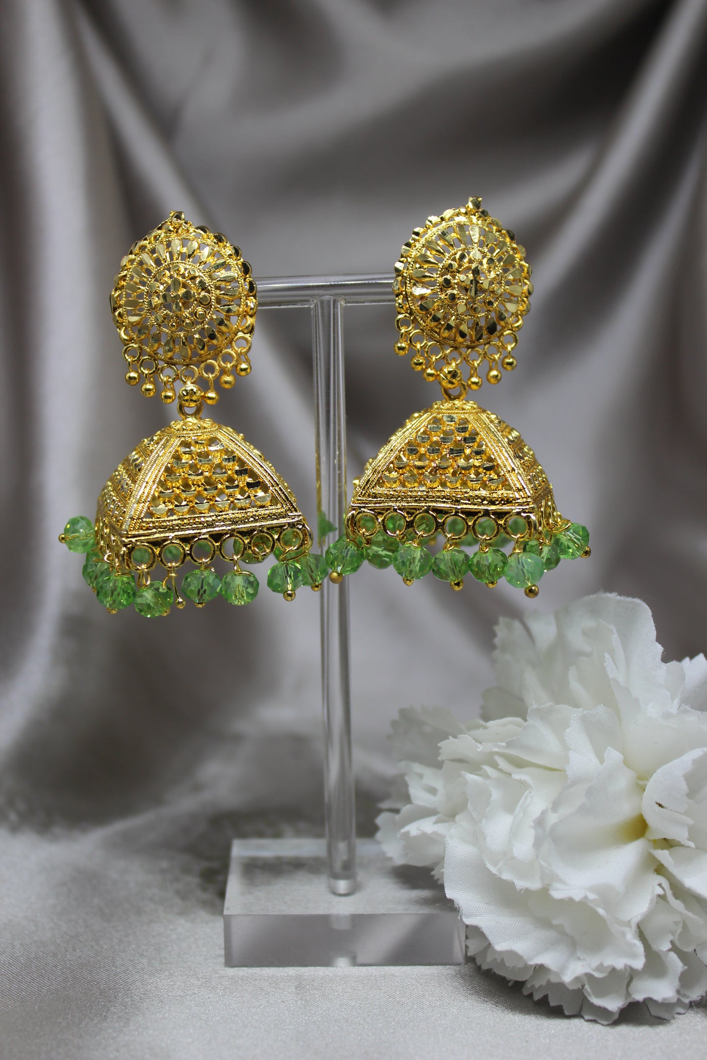 Golden leaf Jhumkas