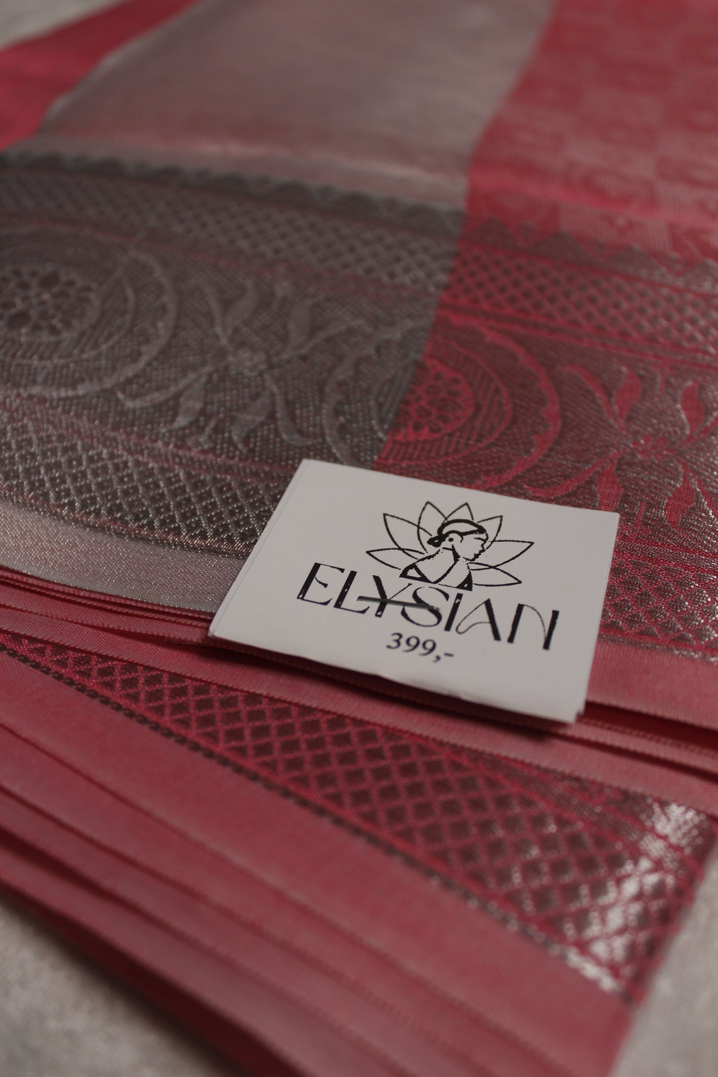 Pink Cotton Jute Saree