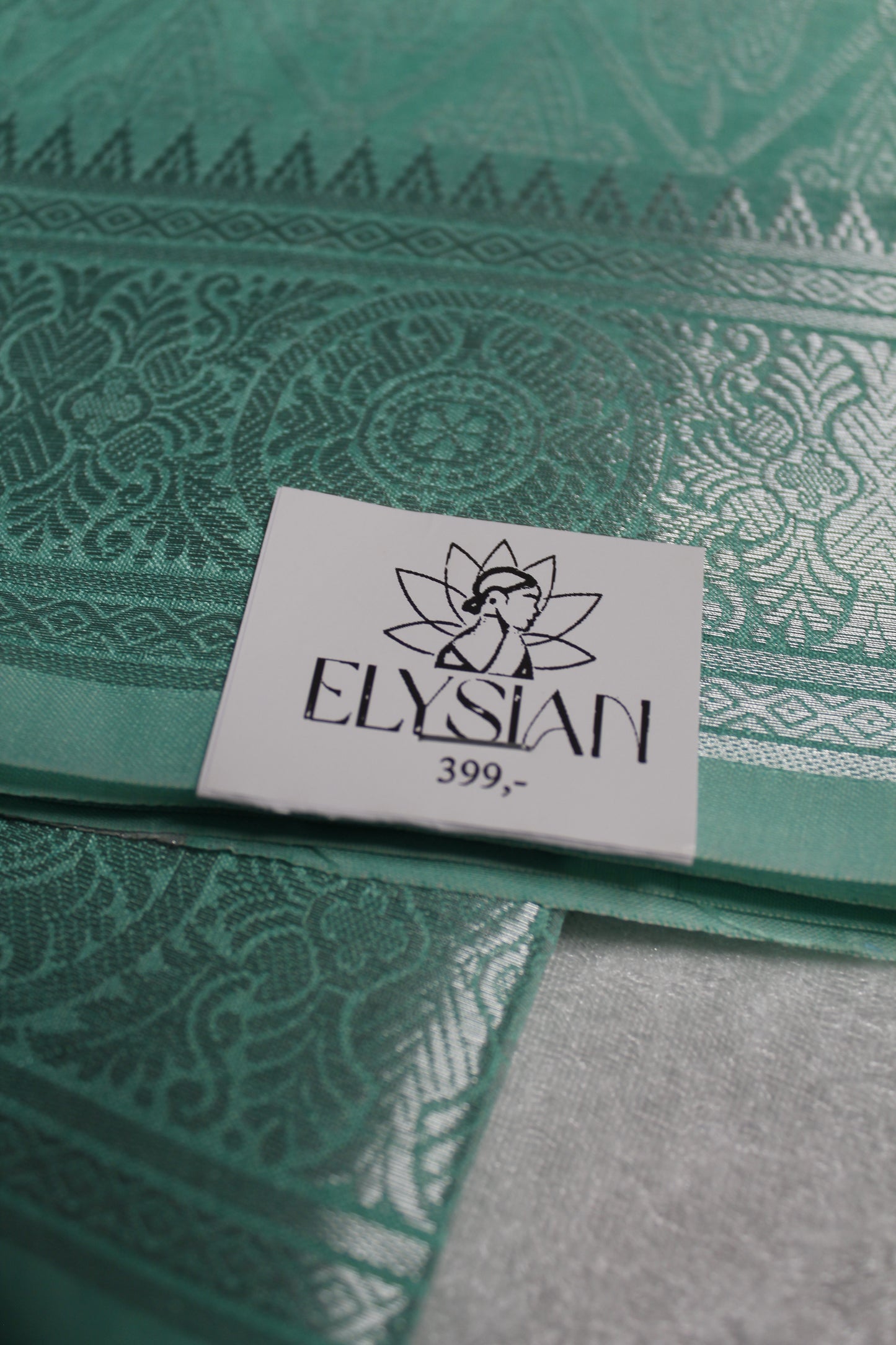 Mint Green Cotton Jute Saree