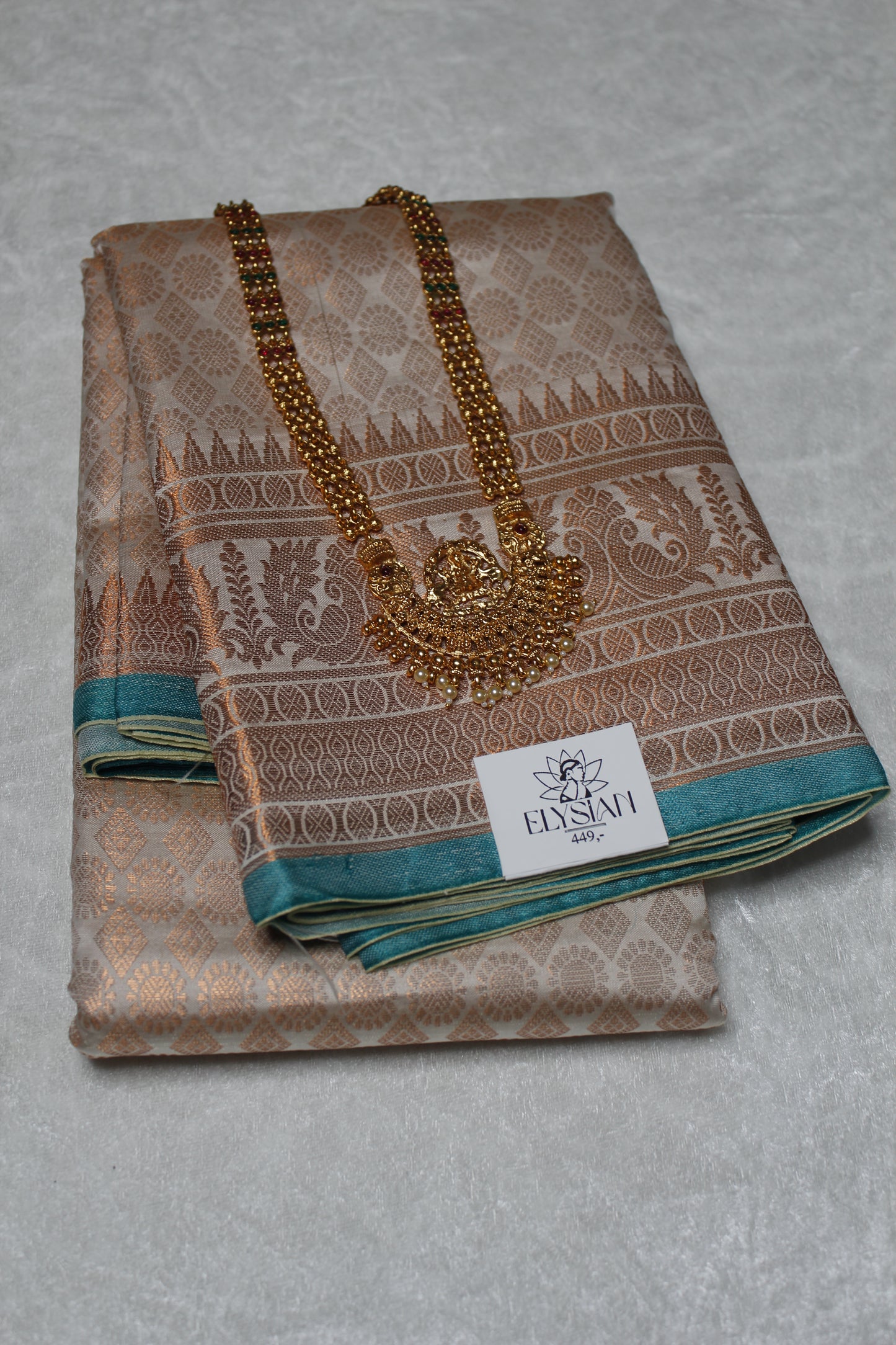 Copper Zari Silk Saree