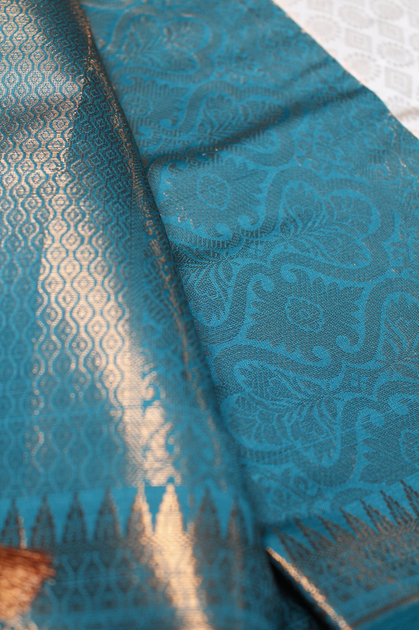 Copper Zari Silk Saree