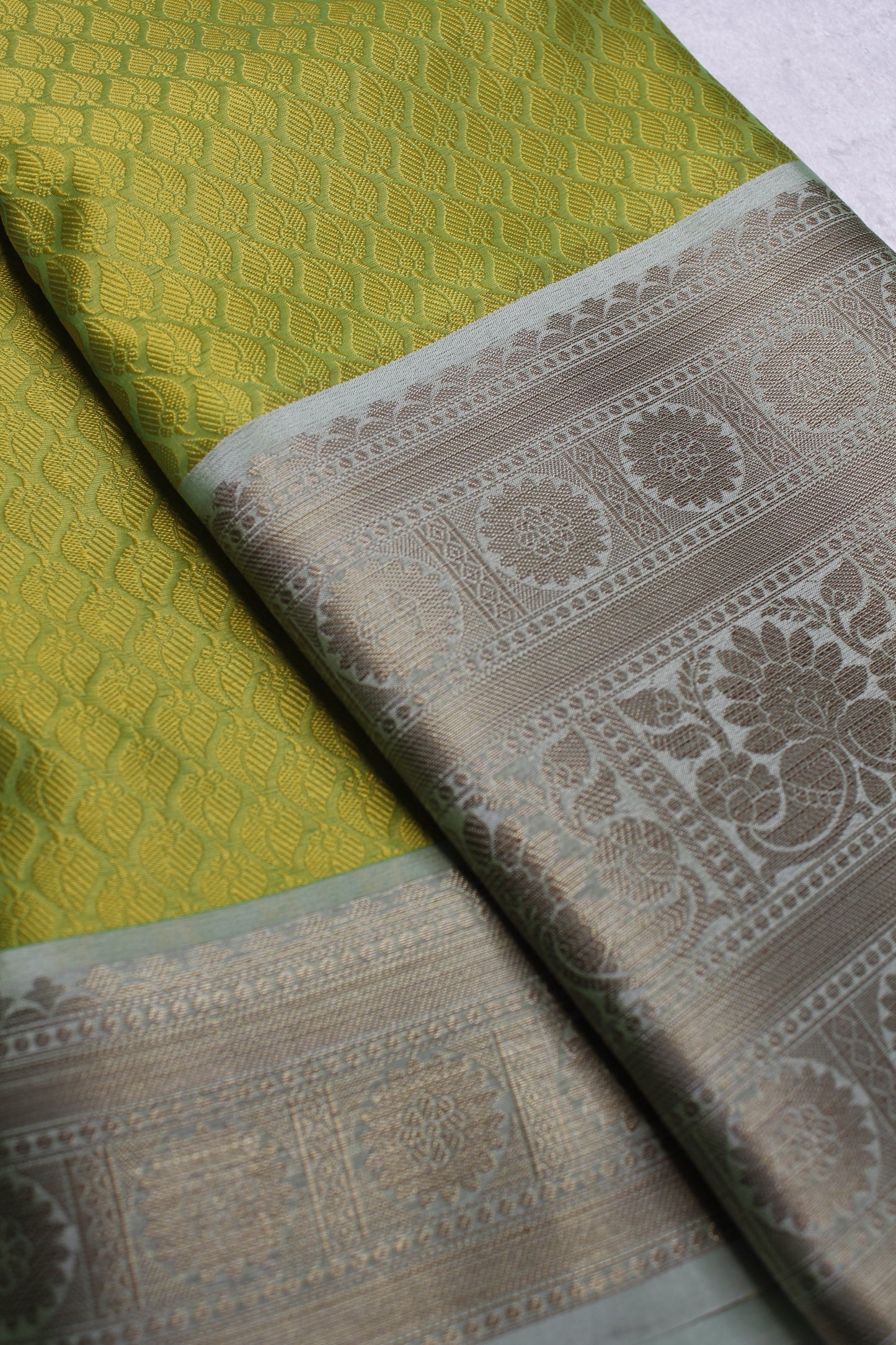 Green Kora Muslin Saree