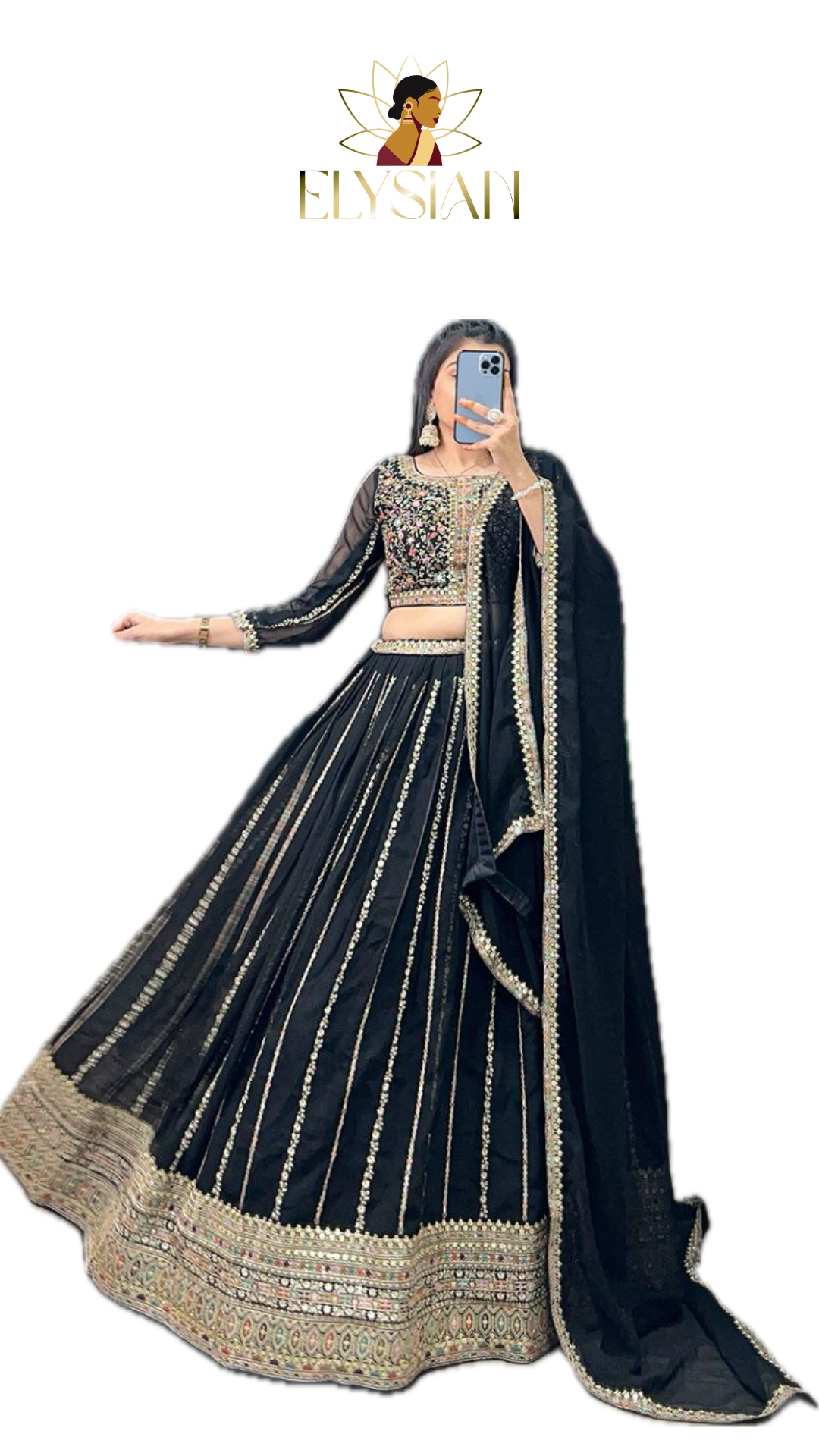 Midnight Majesty Lehenga