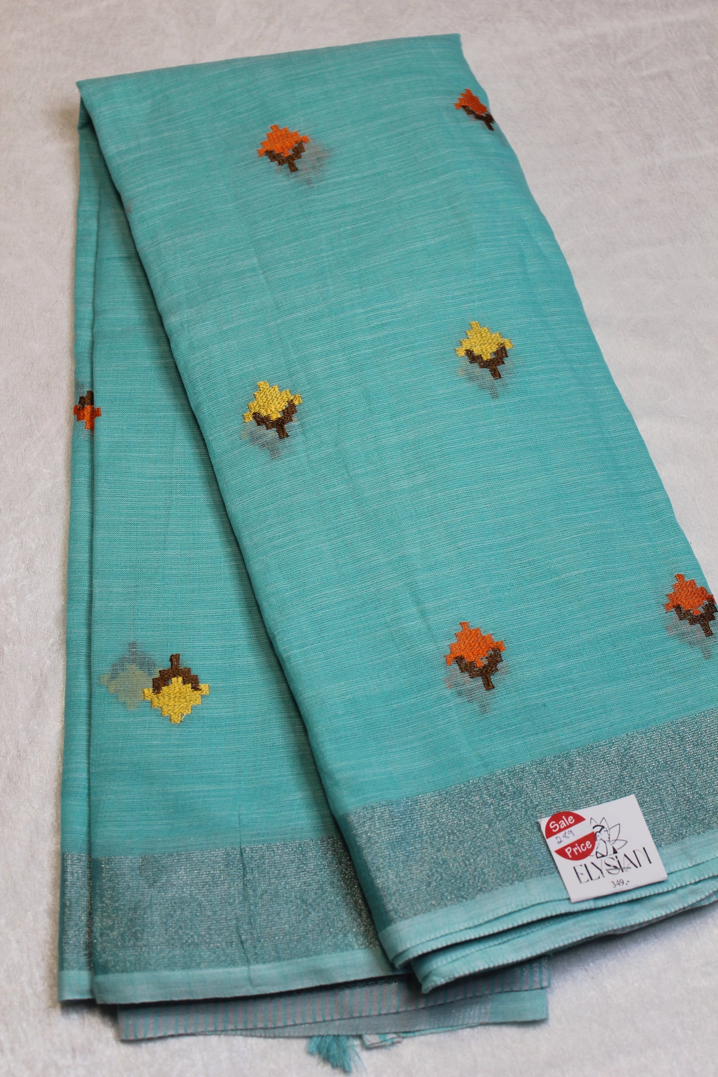 Vibrant Pastels Linen Saree