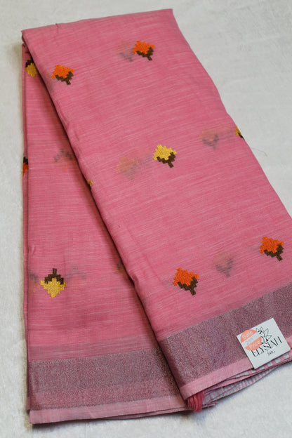 Vibrant Pastels Linen Saree