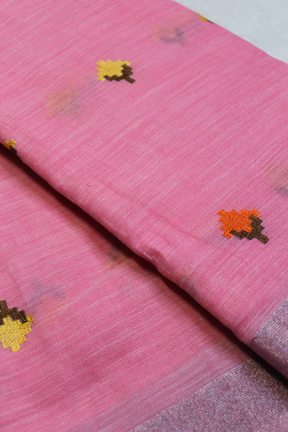 Vibrant Pastels Linen Saree