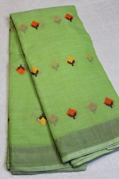 Vibrant Pastels Linen Saree