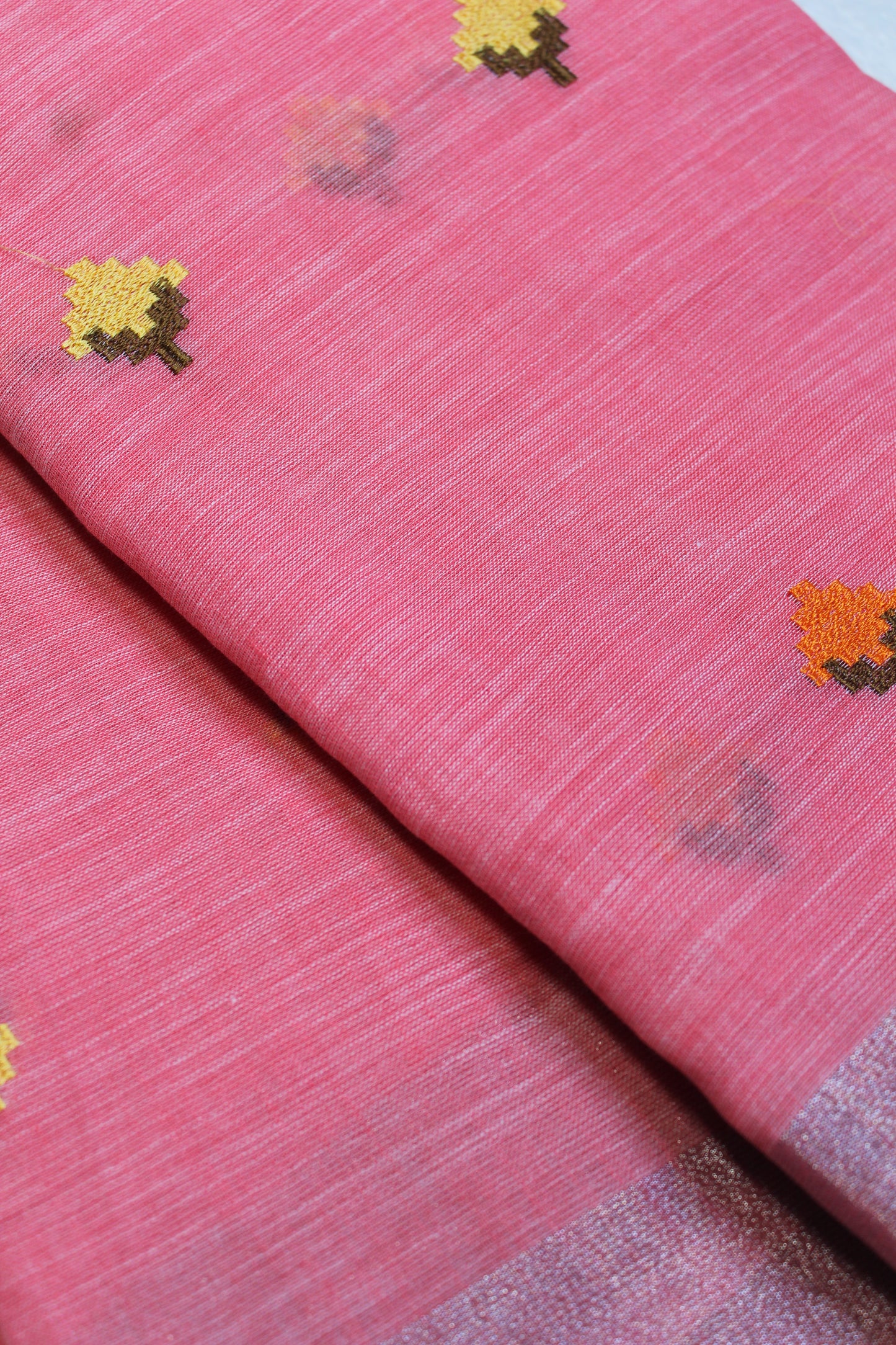 Vibrant Pastels Linen Saree