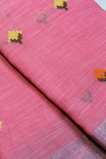 Vibrant Pastels Linen Saree