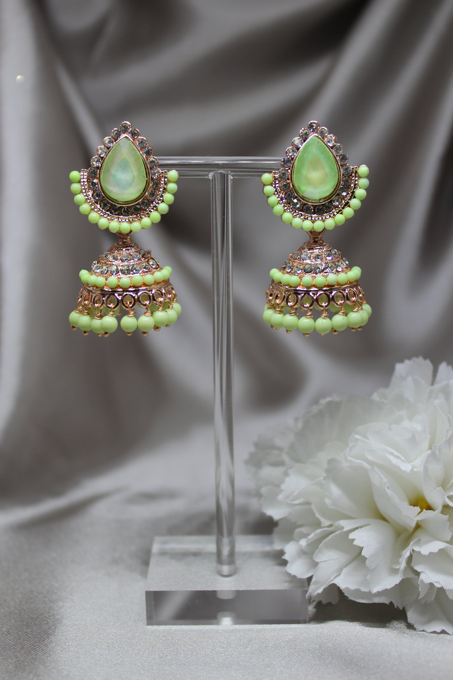 Light green Jhumkas