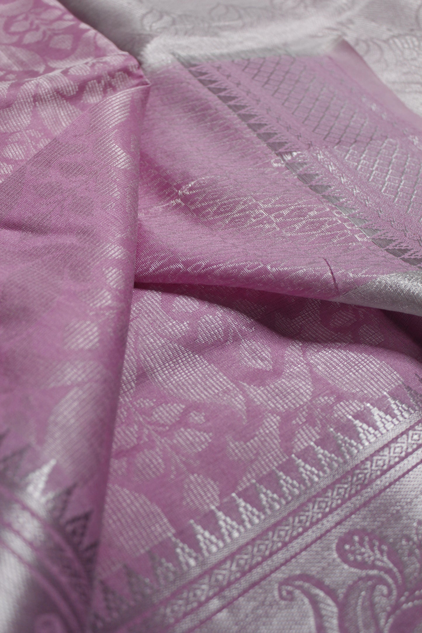 Pastel Purple Cotton Jute Saree