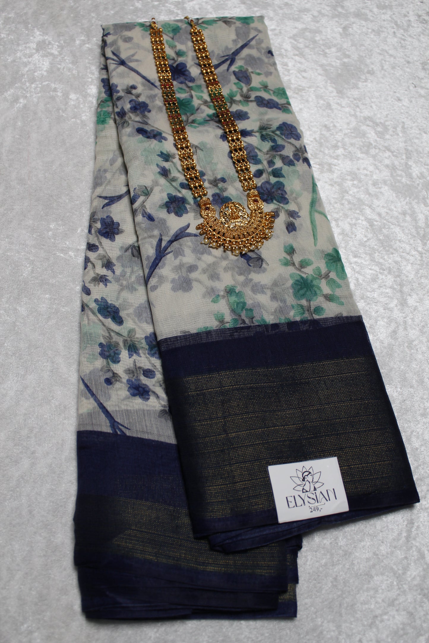 Flower Vine Cotton Saree