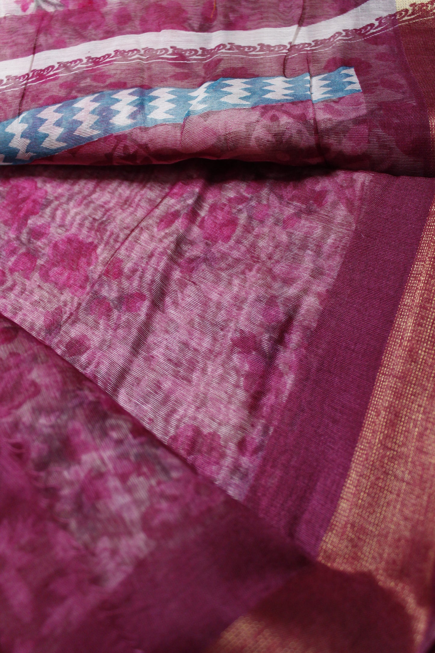 Flower Vine Cotton Saree