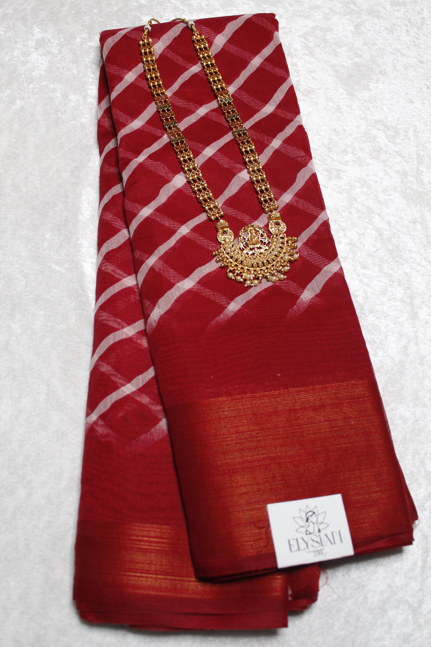 Cross Line Cotton Saree